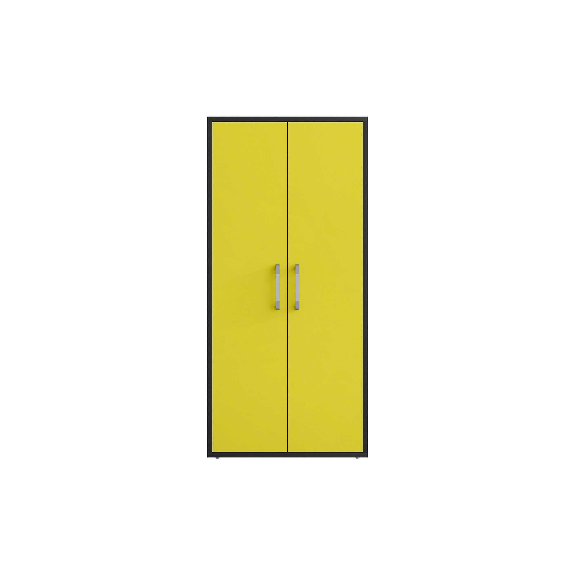 Manhattan Comfort, Eiffel 73.43 Garage Cabinet, Yellow Gloss, Height 73.43 in, Width 35.43 in, Color Yellow, Model# 250BMC